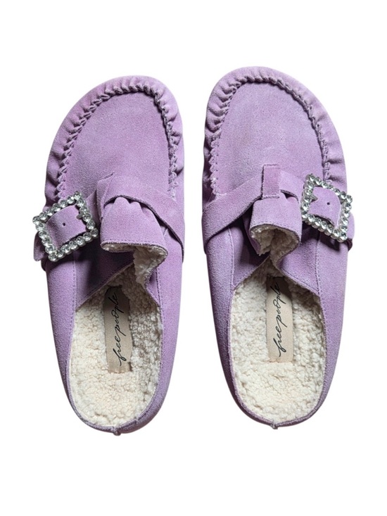 Free People Shoes - Free People After Riding Mules Lavender Suede Shearling Size 8